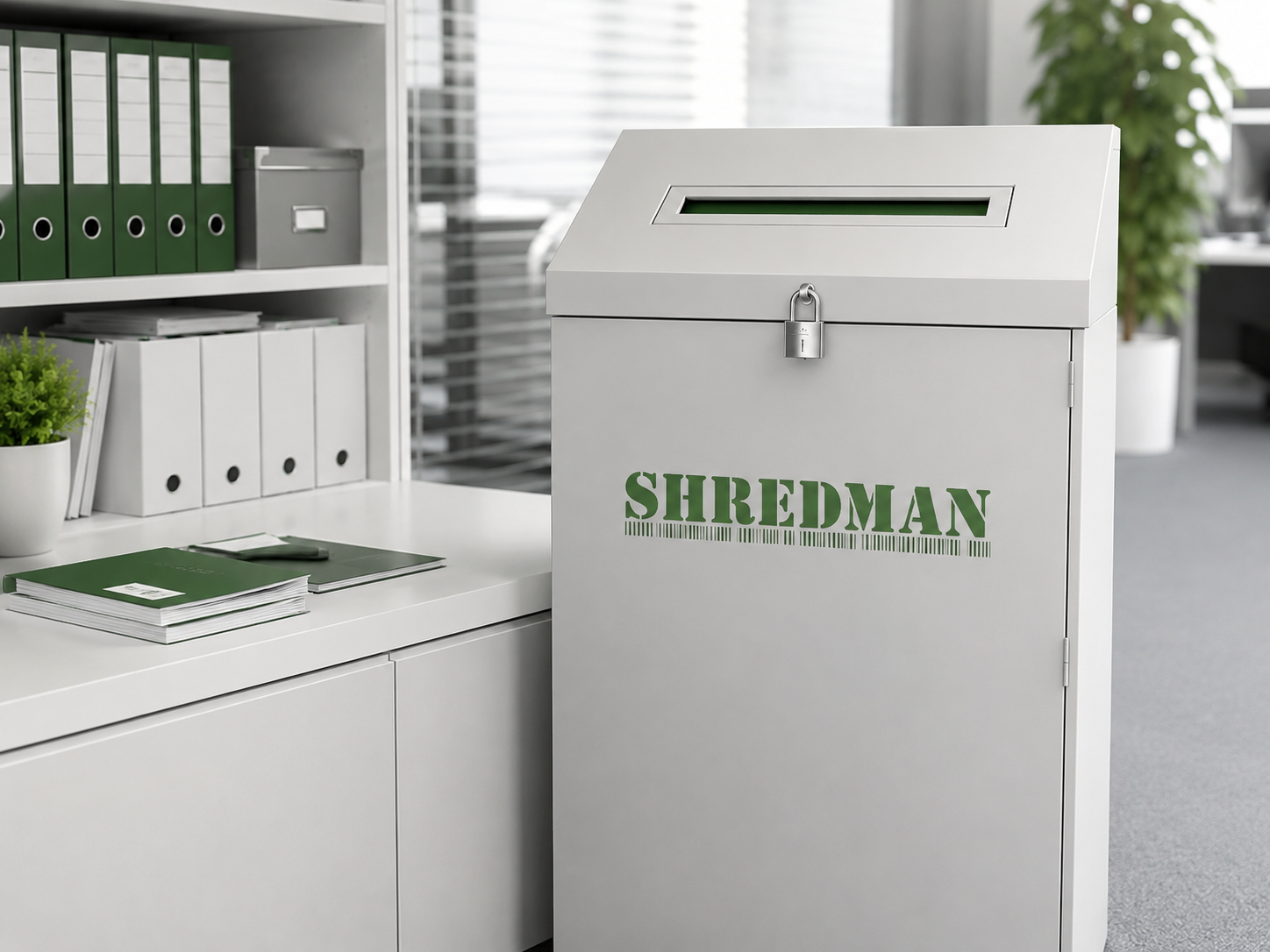 Secure document collection box in an office